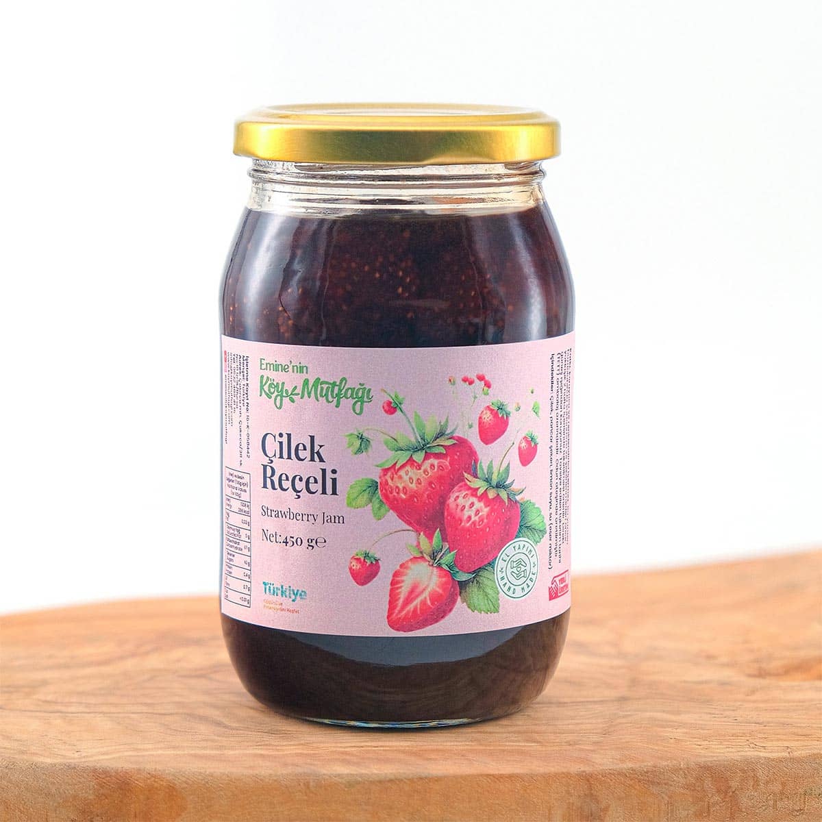 organik_çilek-reçeli- Çilek Reçeli 450g - Görsel 1
