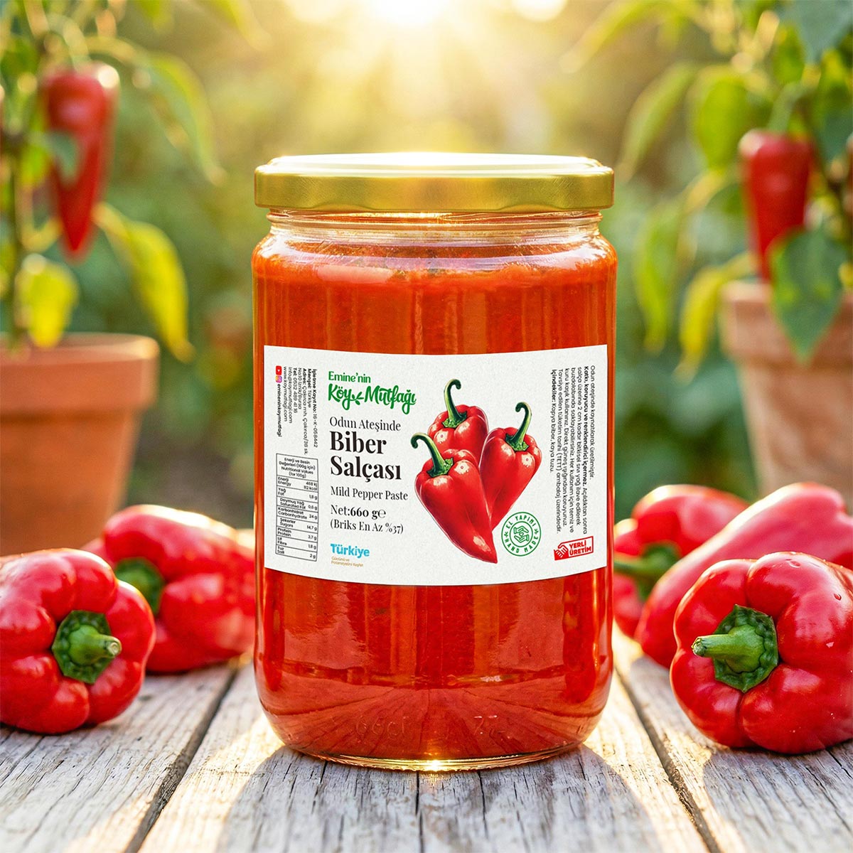 biber_salcasi.jpg Odun Ateşinde Biber Salçası (660ml) 660g - Görsel 1